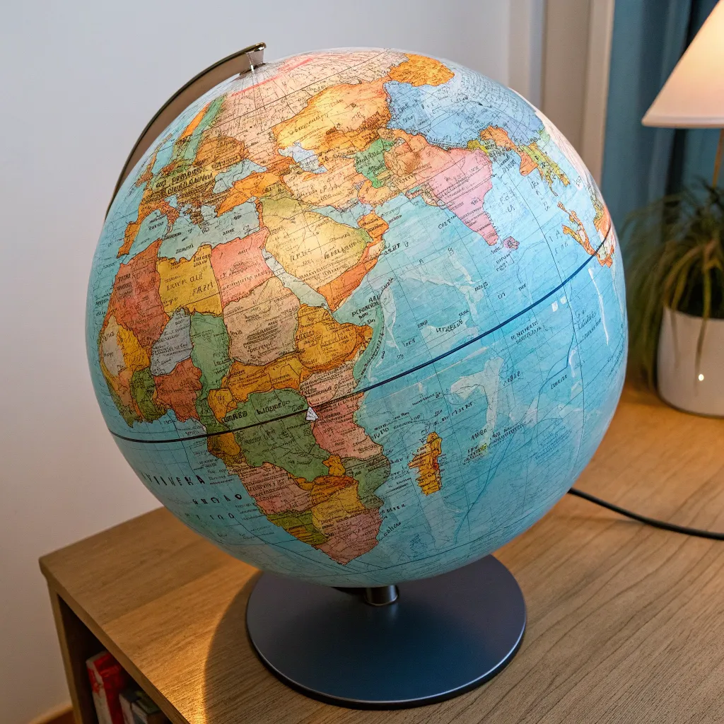 Image of a globe highlighting global insights